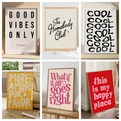 1Pc Inspirational Quotes Poster Letter Canvas Painting, Suitable for Study, Office, Bedroom, Corridor, Living Room Wall Decoration Painting, Frameless