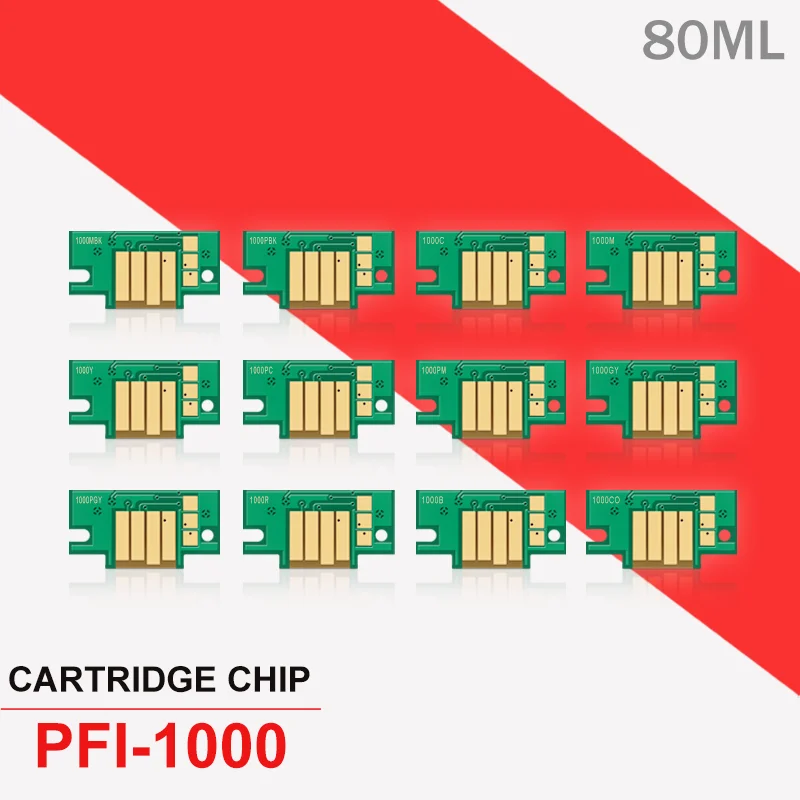 Chip de cartucho permanente para impressora canon imagePROGRAF pro-1000, redefinir chips pfi 1000 pfi-1000 pfi1000