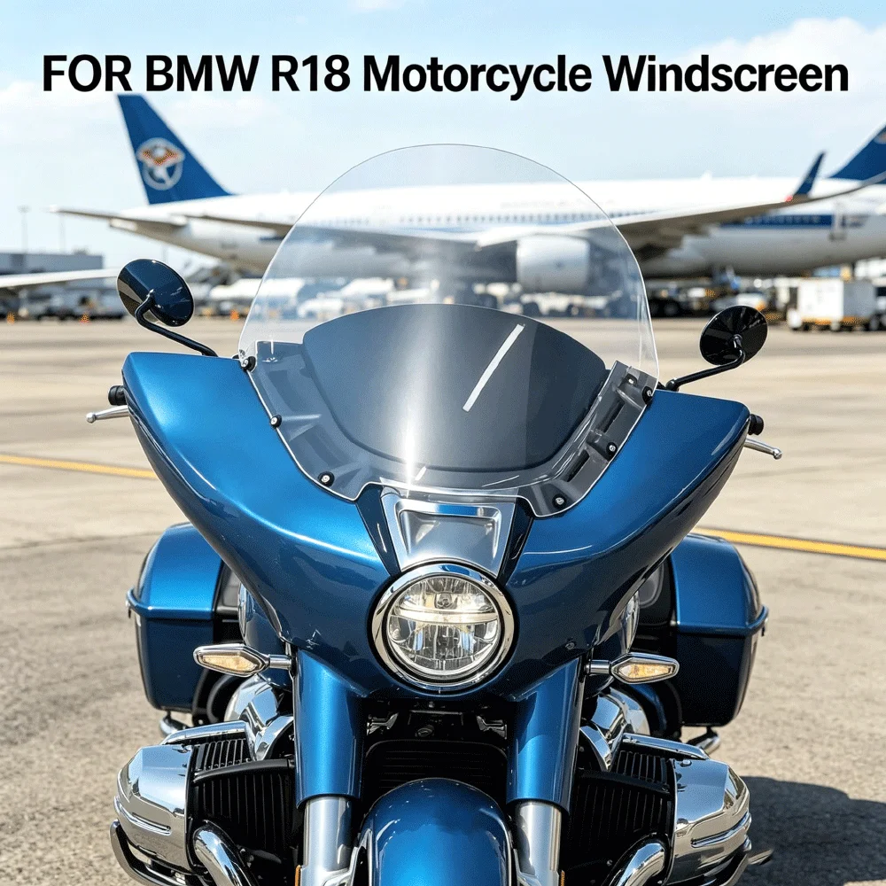 For BMW R18 Motorcycle Windscreen Heightened Windshield Airflow Deflector Intercontinental Traveler Wind Shield Accessories