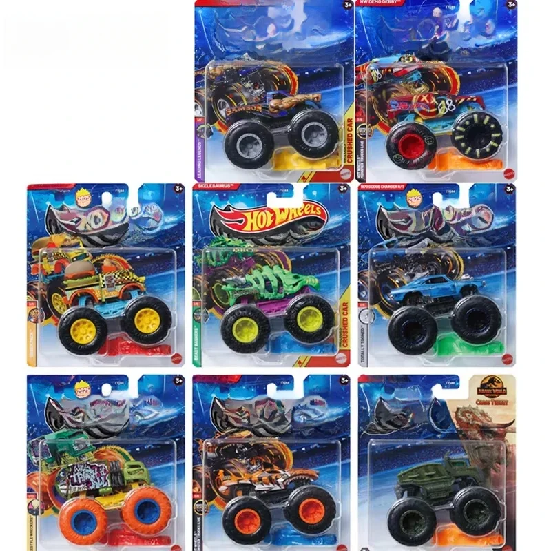 Hot Wheels-Monster Truck Toys for Boys, Diecast Buns of Steel, Will Trashit Dodge Charger, Samson 208.assic World, Original, 1/64