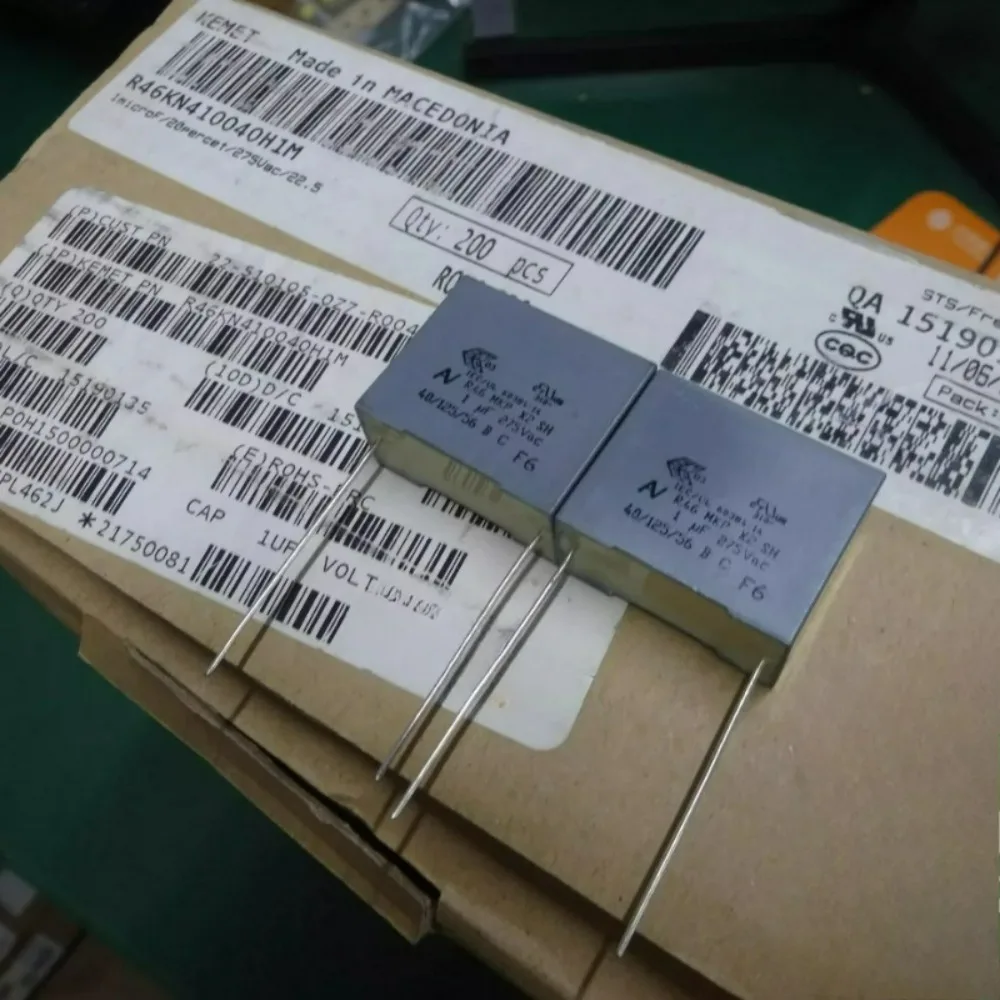 5pcs/lot AV R46 1.0uf 275VAC 1uf 1u0 105 M Brand New 22.5mm Film Capacitor (Height: 31.5mm) R46KN410040H1M