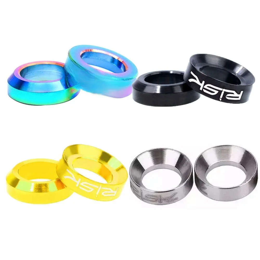 AliExpress 4Pcs/set Mountain BMX Bike Bicycle Titanium M6 Concave and Convex Washer Spacer For Disc Brake