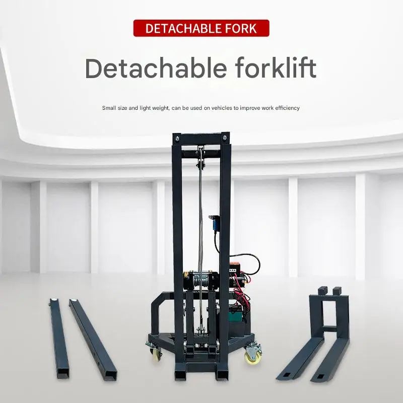 Detachable forklift 1.2m 1.6m small loading machine for handling, loading and unloading, remote control electric lifting handcar
