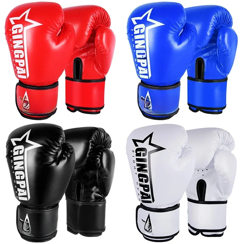 Rękawice bokserskie dla mężczyzn Kobiety PU Karate Muay Thai Guantes De Boxeo Free Fight MMA Sanda Trening Dorośli Sprzęt dla dzieci — zdjęcie 2
