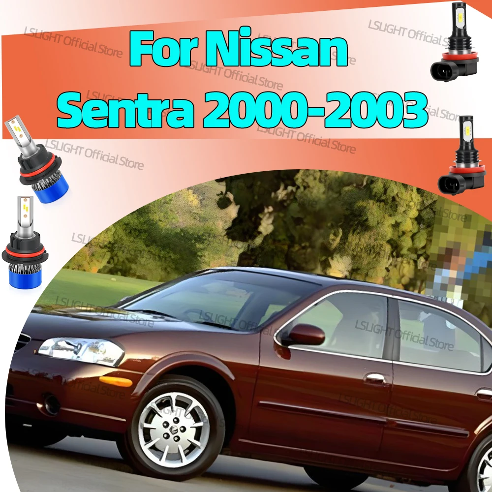 

2/4x автомобильные фары противотуманные фары 6000K для Nissan Sentra 2000 2001 2002 2003 ультра яркий белый Lampada