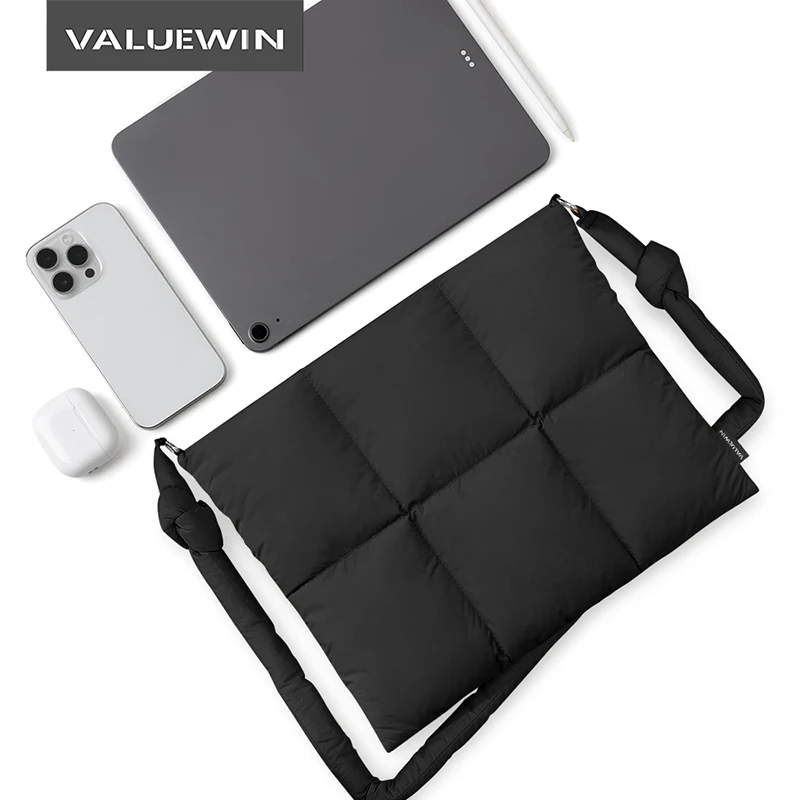 

Soft Laptop Shoulder Bag 13 13.6 inch Laptop Case for Macbook Air Pro HP DELL Huawei Larger Capacity Computer Messenger Bag