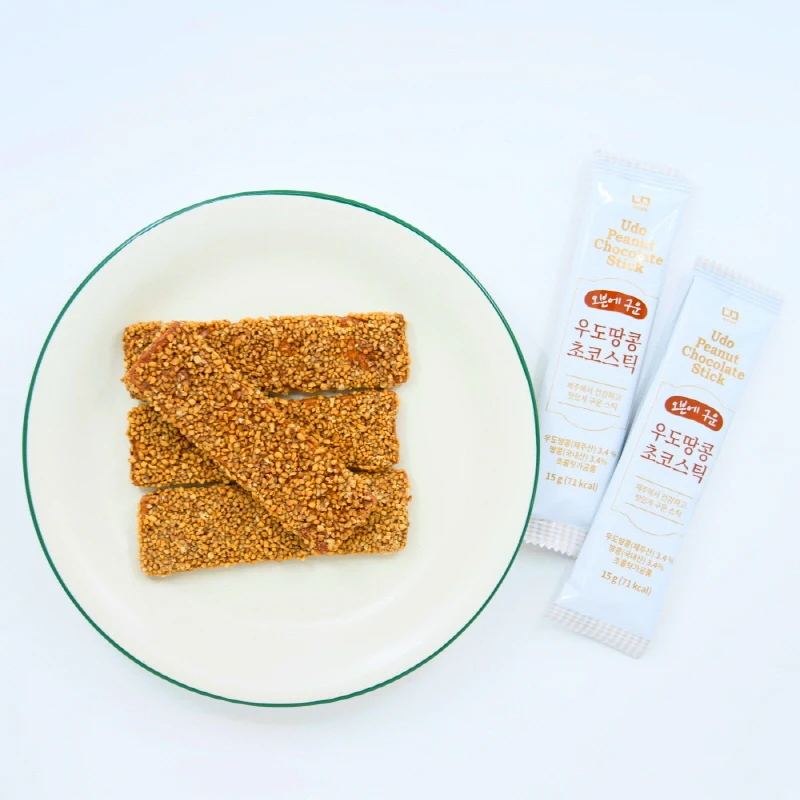 [제주] 오븐에 구운 우도땅콩 간편 초코스틱 선물 간식용 90g x 2박스