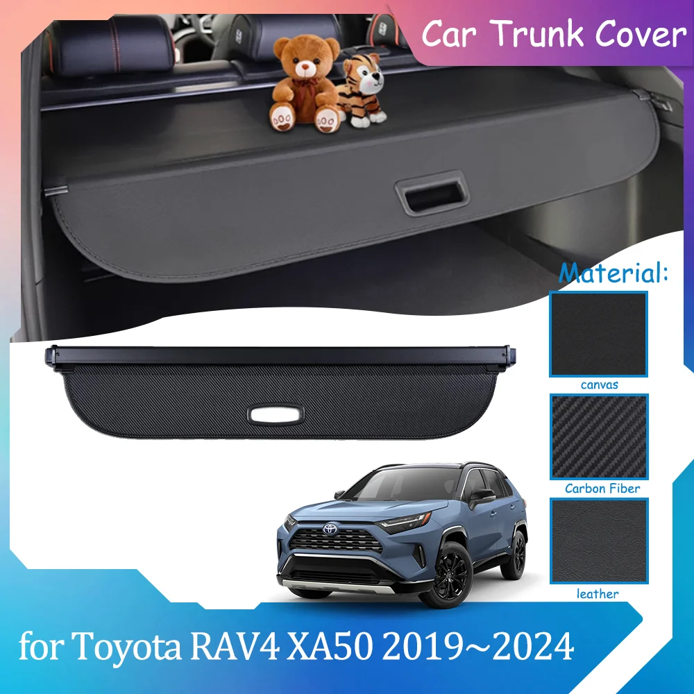 Car Trunk Covers for Toyota RAV4 XA50 2019~2024 2020 Luggage Curtain Shelter Privacy Partition Retractable Cargo Pad Accessories