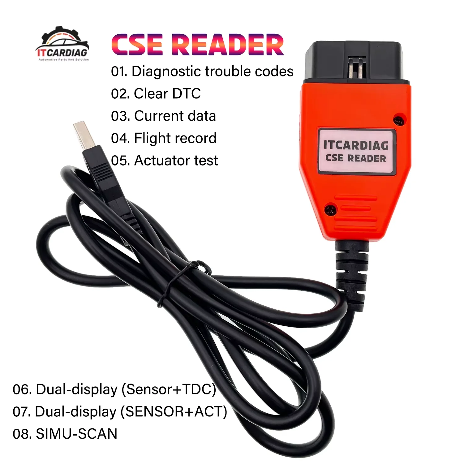 

ITCARDIAG CSE Reader Сканер кодов OBDII Замените Hi-Scan Pro CarmanScan 1, считывание кодов проблем, четкий тест привода тока DTC