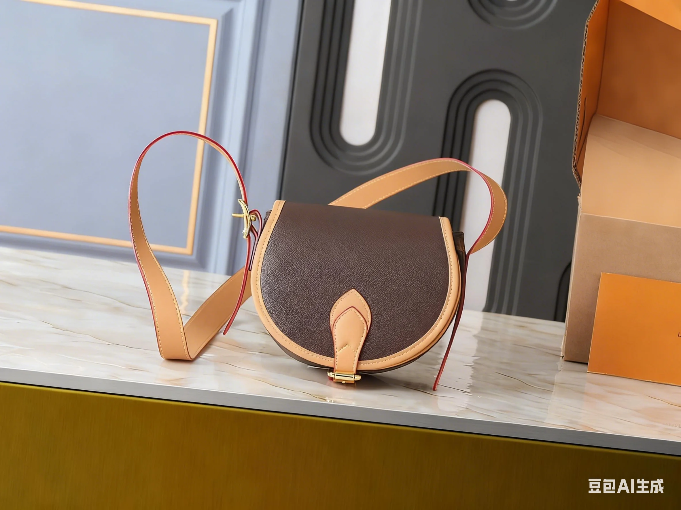 

2025 New Embossed Genuine Leather Crossbody Design Fashionable and Versatile Carry the Underarm Bag