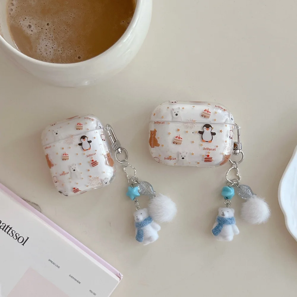 

Fashionable and cute penguin headphone protective case, suitable for AirPods 4/3/2Pro/2/3, new shockproof protective case