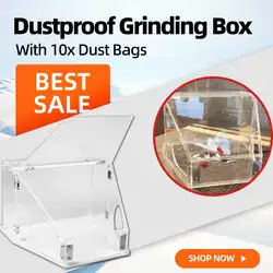 Acrylic Grinding Dust Box Durable Clear Convenient Grinding Polishing Box Dustproof Box for Sanding Engraving Polishing Work