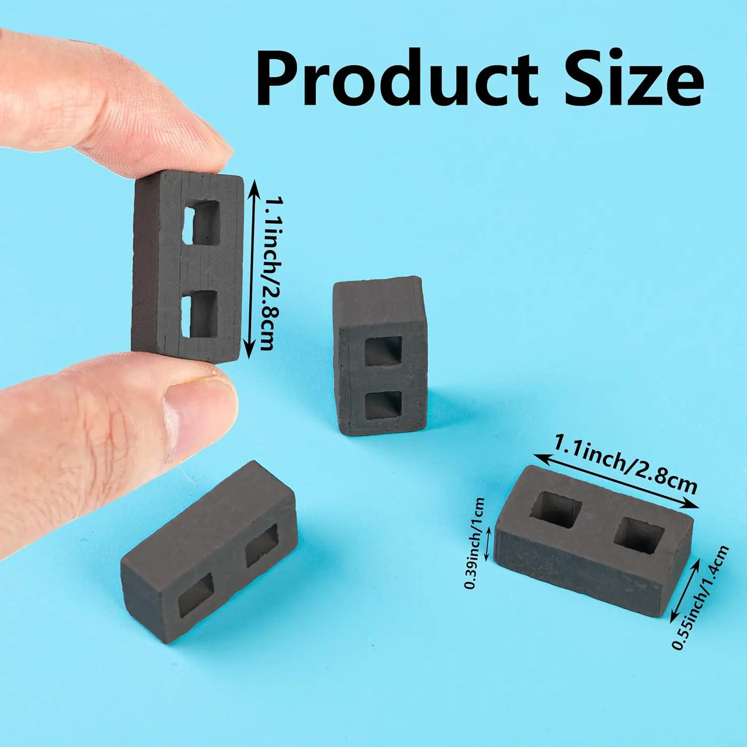 30Pcs Miniature With Box Mini Bricks Concrete Tiny Dollhouse Accessories for Garden Landscaping Model Architect Buildings DIY