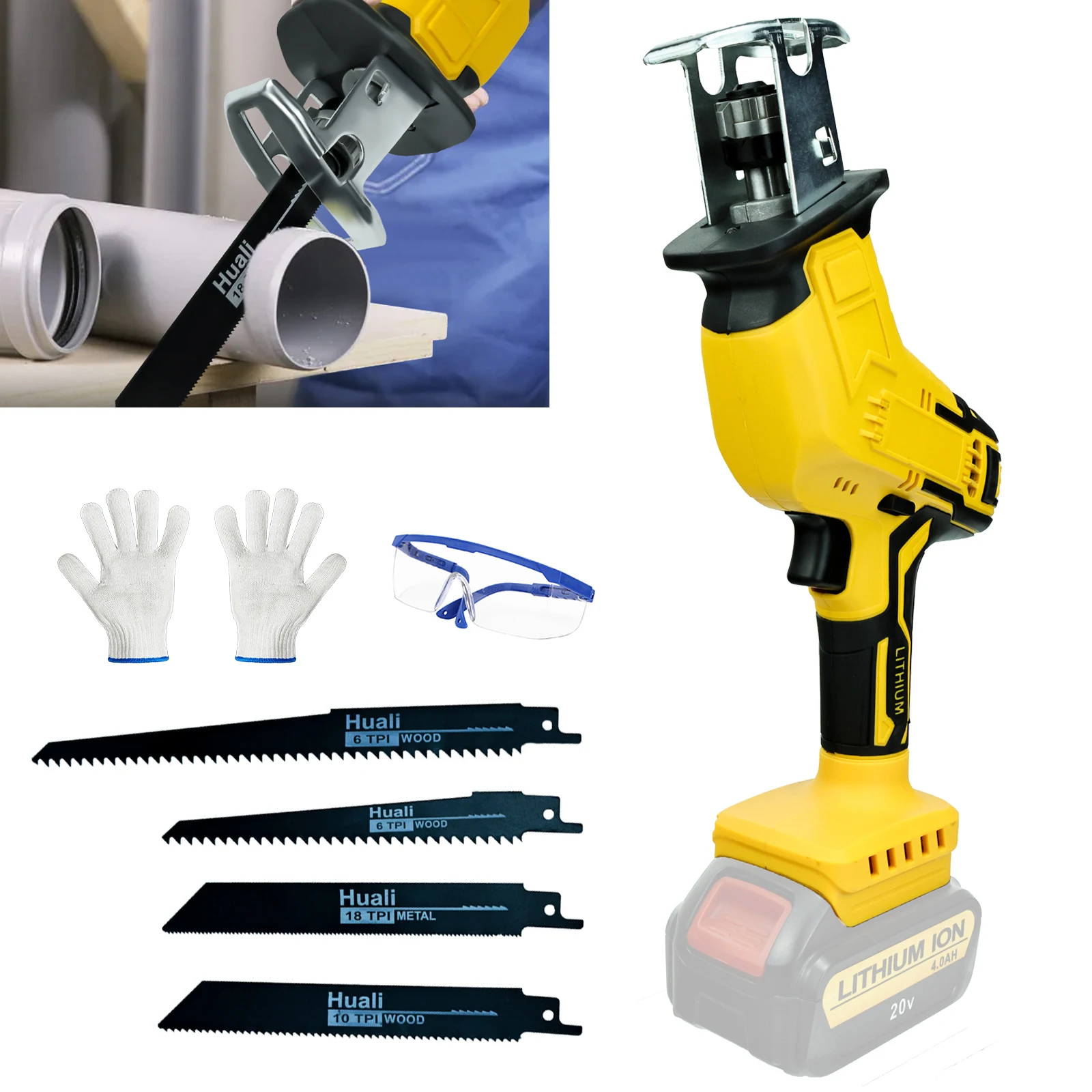 Беспроводная сабельная пила Dewalt, электрическая сабельная пила для резки дерева и металла, 20 в, с переменной скоростью, 0-3000SPM (без батареи)