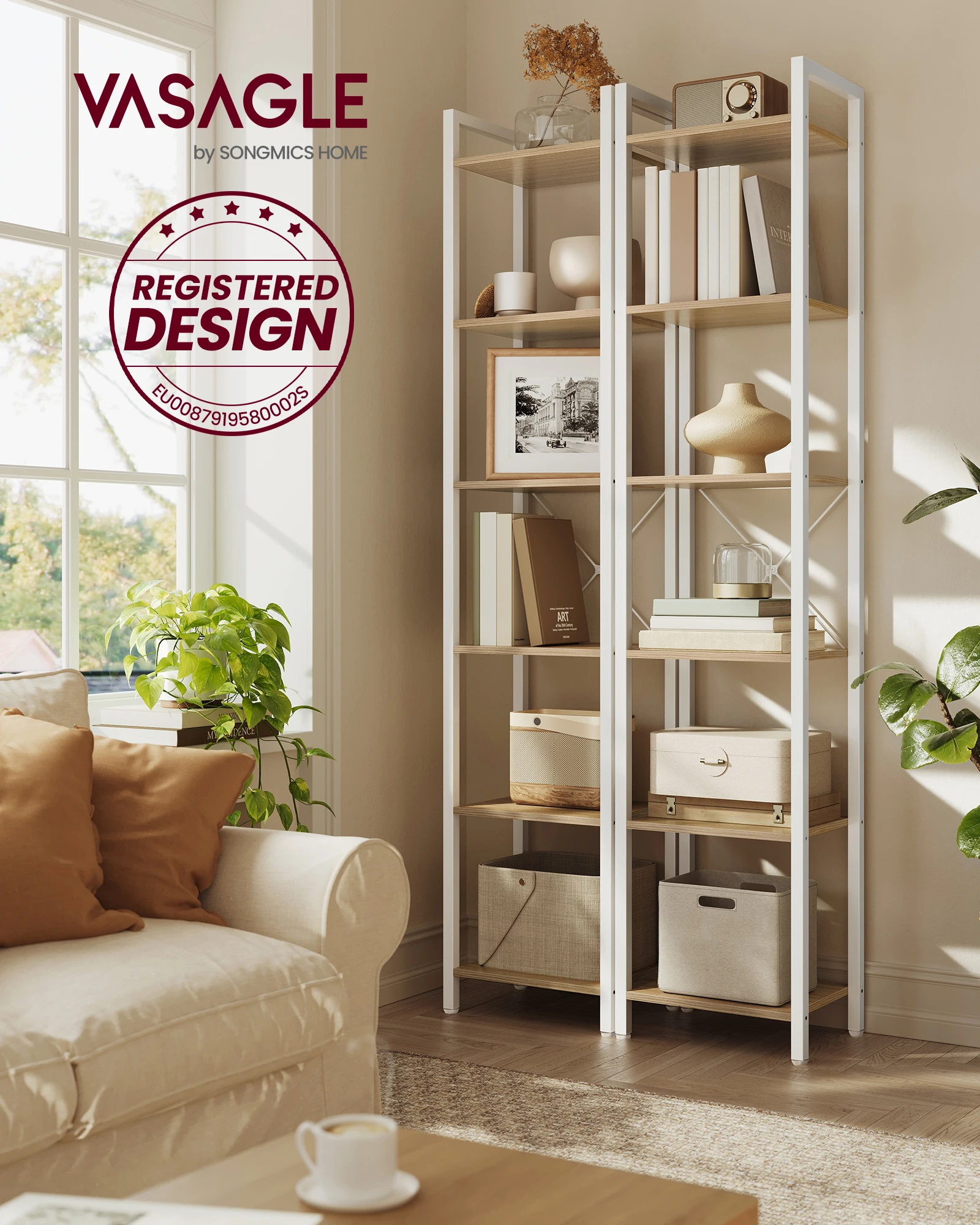 VASAGLE Librería de 6 Niveles, Biblioteca, Estantería para Oficina, Estudio, Sala de Estar, Dormitorio, 30 x 40 x… — oferta en AliExpress