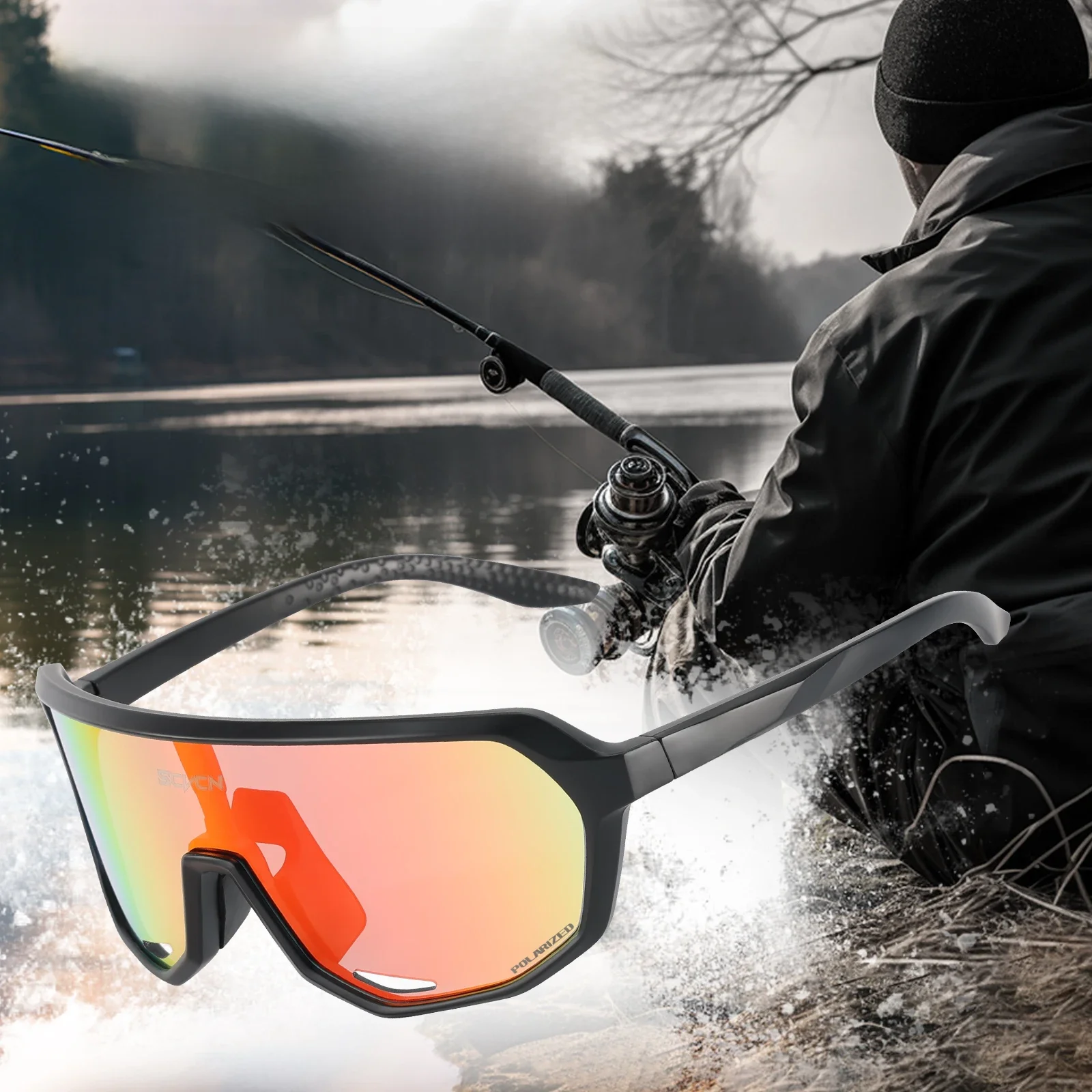 AliExpress SCVCN New Polarized Fishing Sunglasses Men Outdoor Beach Fishing Glasses Sports UV400 Goggles Road Bike Bicycle Cycling Glasses