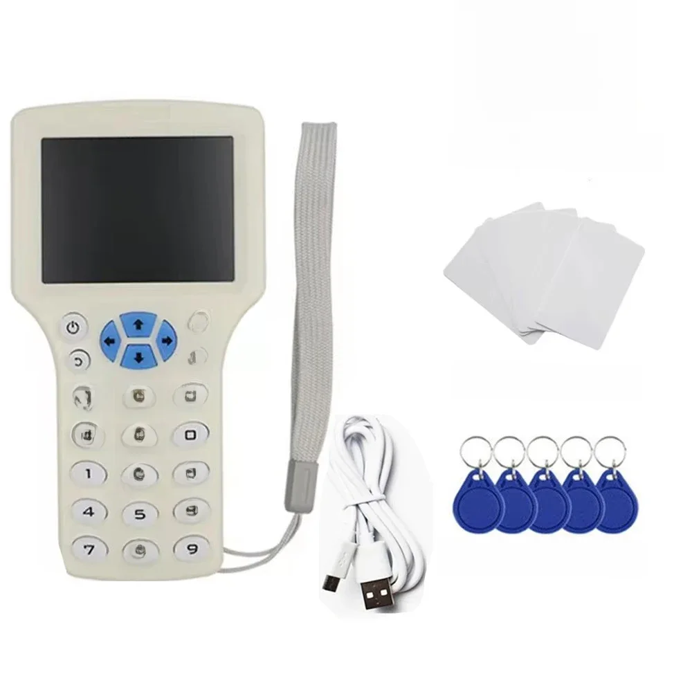 10 Frequentie NFC Smart Card Reader Schrijver RFID Copier Duplicator 125 KHz 13.56 MHz USB Fob Programmeur Key Card kopie Gecodeerd - afbeelding 2