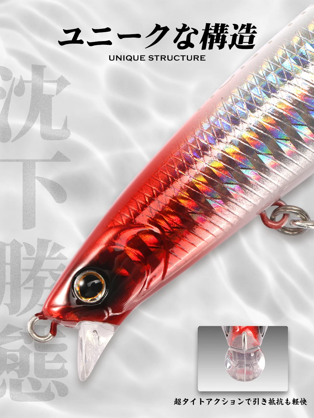 Hunthouse Minnow Angelköder, 135 mm/21 g, Balance-Casting-System, schwimmende Wobbler für Barsch, Hecht, Forelle, Fischgerät – Detail 7