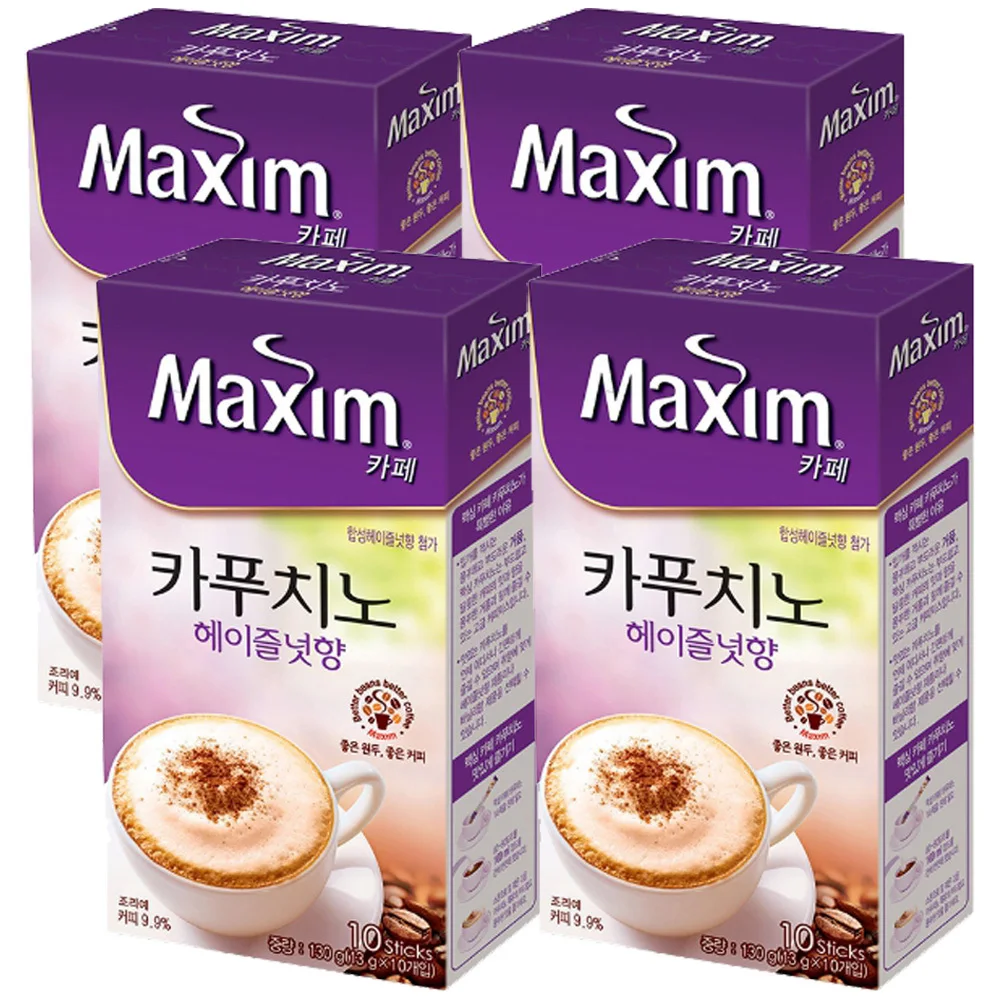 Maxim Cafe Cappuccino Hazelnuts 40T (10 pieces X 4 pieces)