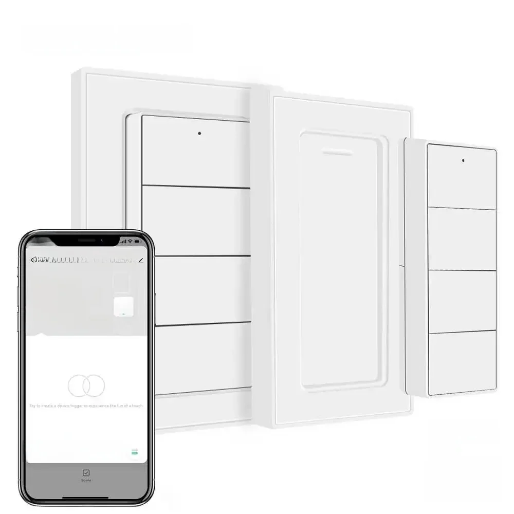 Zemismart Zigbee commutateur sans fil, contrôleur de scène Standard américain, fonctionne avec Tuya, Assistant à domicile, maison, Hubitat, Smartthings