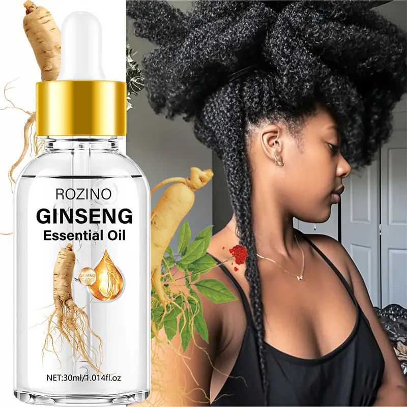 Rozino Ginseng Essential Oil Has a Warm and Smooth Texture, Emitting a Delicate Ginseng Fragrance. It Can Nourish the Skin, Improve Dryness and Discomfort, Is Gentle in Nature, and Can Be Used on All Skin Types, Meeting the Daily Skin Care Needs.