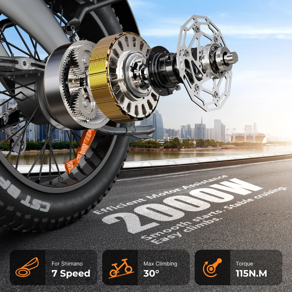 Vélo électrique HX Q3 2000W 48V 20Ah 20