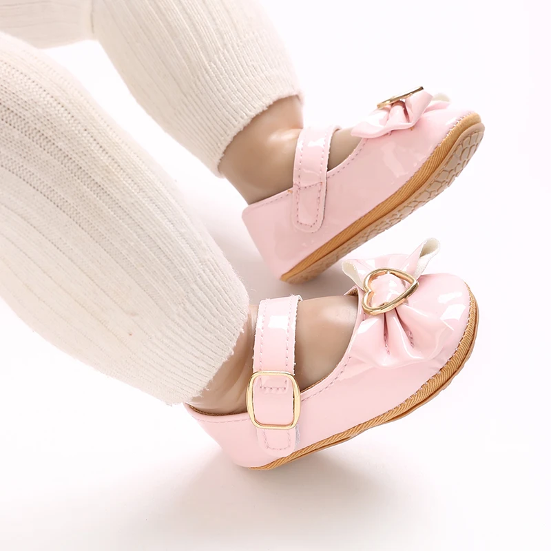 Süße Frühlings- und Herbst-Babyschuhe für 0-18 Monate, Prinzessinnen-Schuhe mit Niedlicher Schleifendekoration, PU-Weichsohle, Rutschfeste Laufschuhe für Kleinkinder – Detail 14