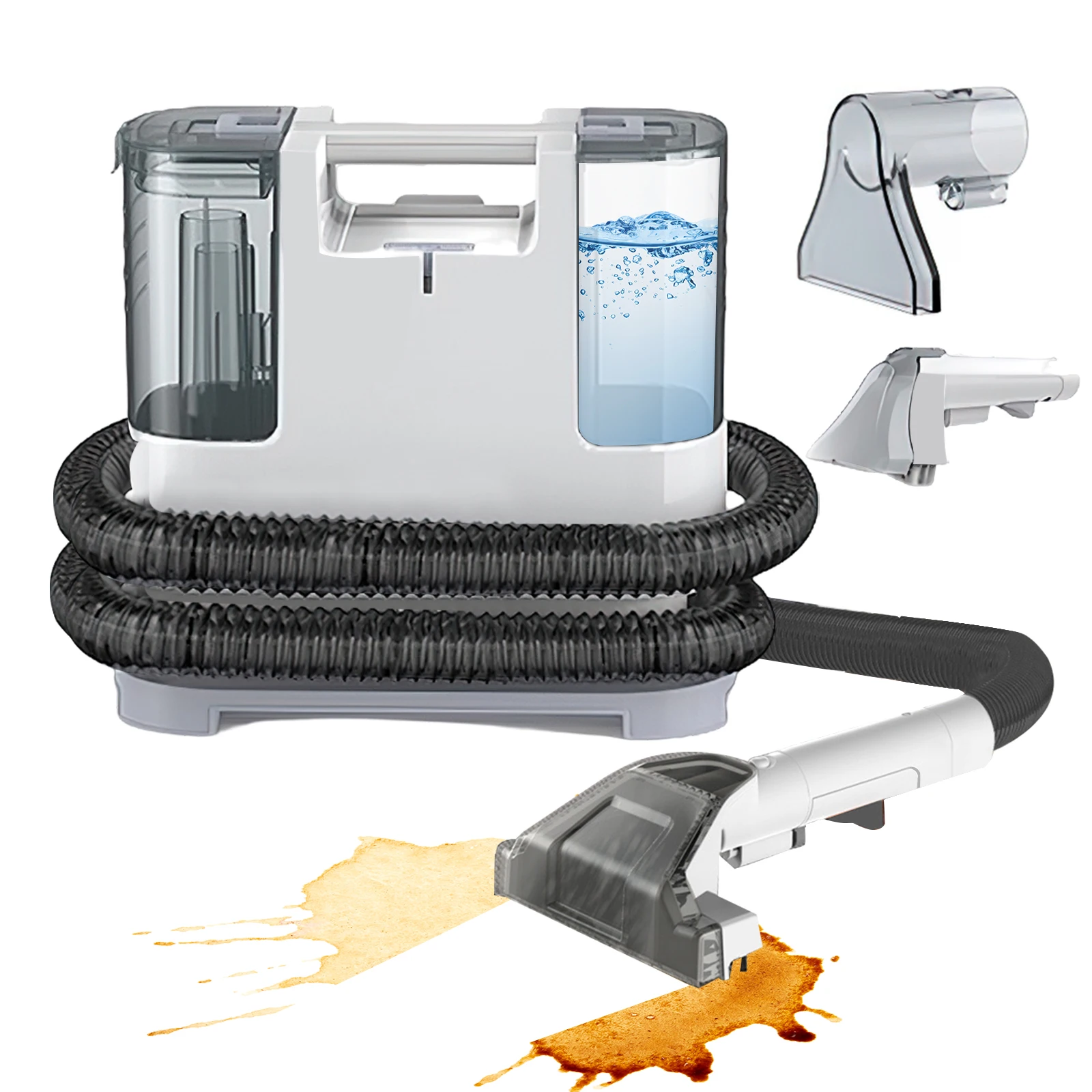 400W Teppichreinigungsmaschine Multifunktional Handgeführt für Sofa Teppiche Vorhänge Haustiere Auto Set 9Kpa Sprüh-Saug-Kombigerät