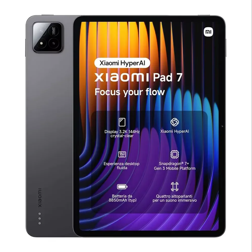 Tablet Xiaomi Pad 7 WiFi 8GB 12GB 256GB 11,2'' 144Hz Snapdragon 7+ Gen 3 Prozessor 8850mAh