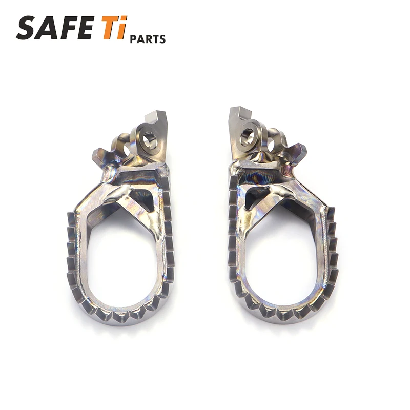 Titanium Dirt Bike Offset Foot Pegs High Strength Lightweight Footrests For HONDA CRR  CRFR CRFL CRFX