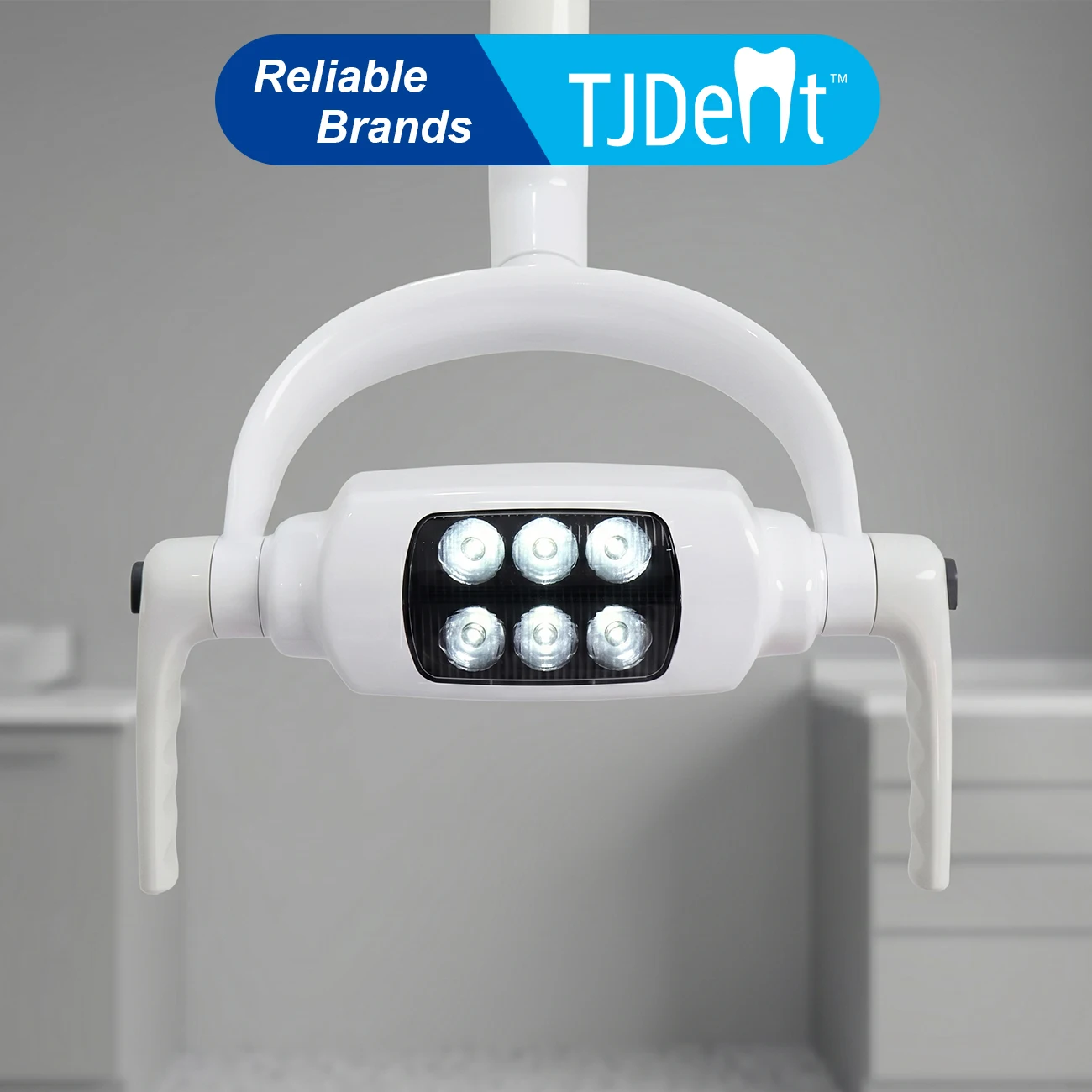 TJDent ﻿Dental Operation Lighting Induction 6 LED Shadowless Lamp with Manual/Induction Adjustable For Dental Chair Unit