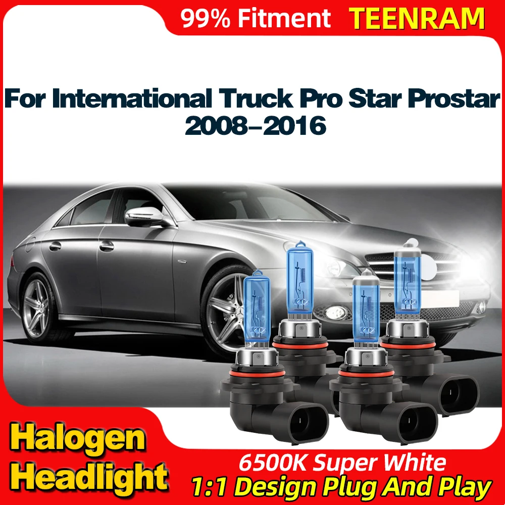 Halogen Headlights Bulbs 200W Super Bright Car Halogen Light 6500K For International Truck Pro Star Prostar 2008-2014 2015 2016