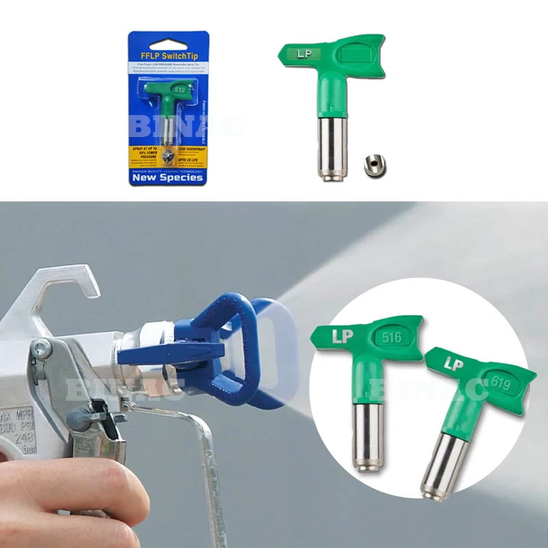 Airless Tip LP Nozzle 1-6 Series For Airless Paint Spray Sprayer Low Pressure with 7/8 Nozzle Guard Sprayer Gun Accessories