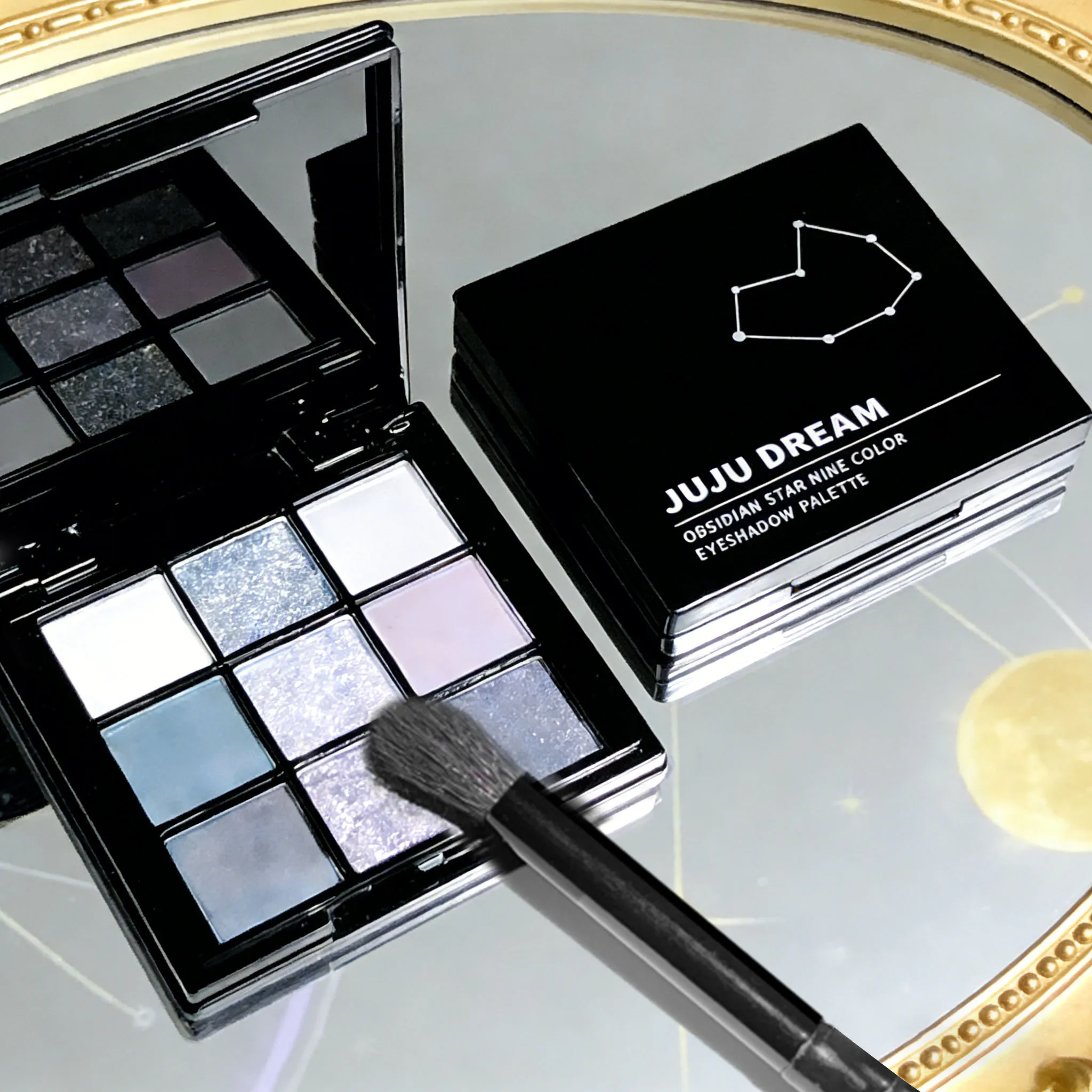 

Палитра теней для век 9-Color Smoky с кистью, водостойкая и устойчивая к поту, для сценического и праздничного макияжа