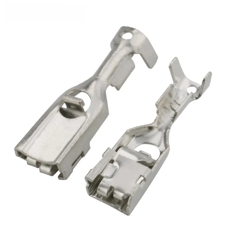 Connecteur femelle pour câblage automobile, série 4.8mm, en laiton étamé, 20 pièces, 142686-2