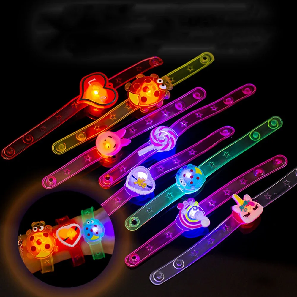 12/24 Szt LED Luminous Fun Watch for Kids Birthday Party Baby Shower Gift Pinata Filler Halloween Carnival Christmas Gift Reward — zdjęcie 2