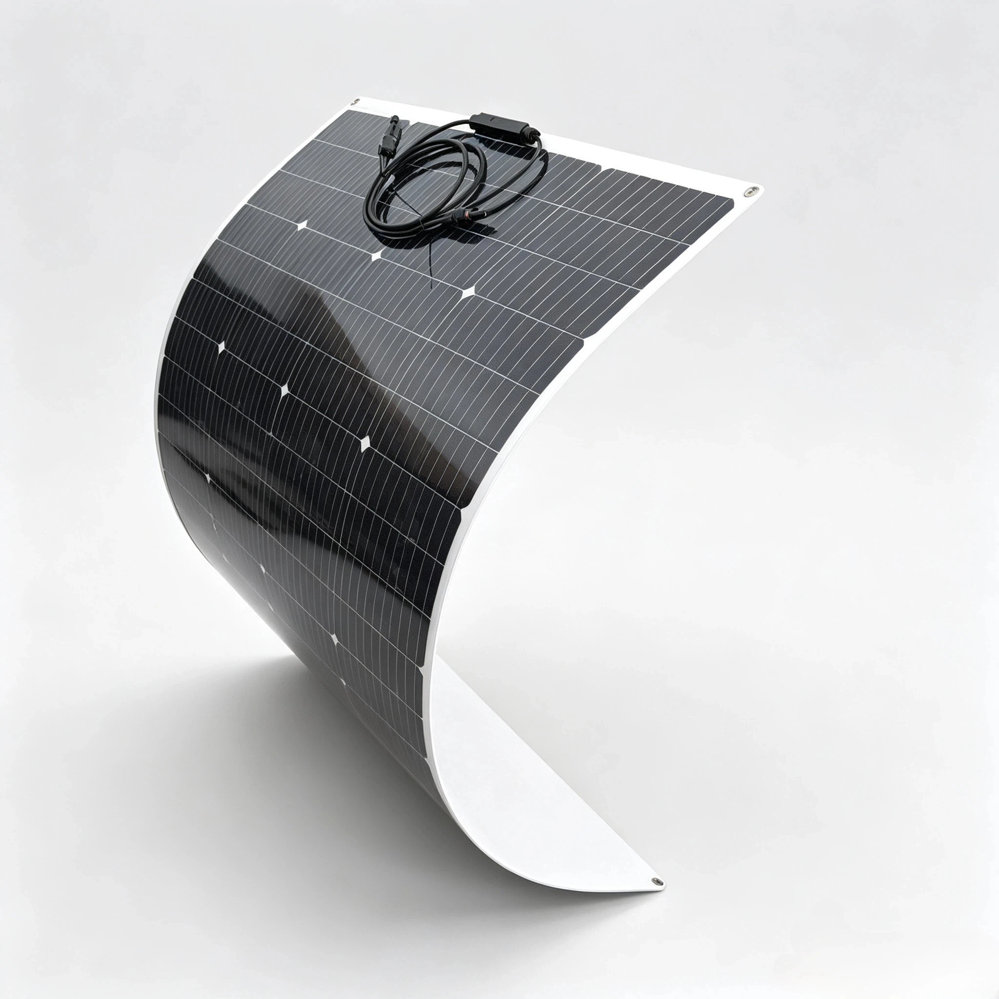 150W flexibles Solarpanel 12V, faseroptisch, leicht, biegbar, monokristallin, 12BB Einzelzelle, 24% hoher Wirkungsgrad, Balkonkraftwerk, Wohnmobil, Motorrad, Boot, Dach, Campingplatz, Yacht, 12V