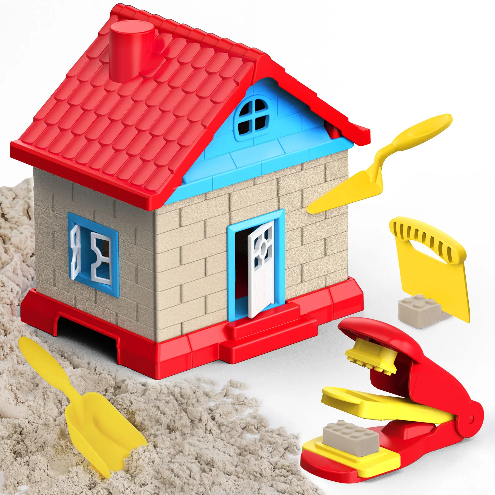 3D Sand Building Blocks House Handicraft Assemble Toys Kit For Kids Indoor Play Originality DIY Mold Gift With Shovels And Sand