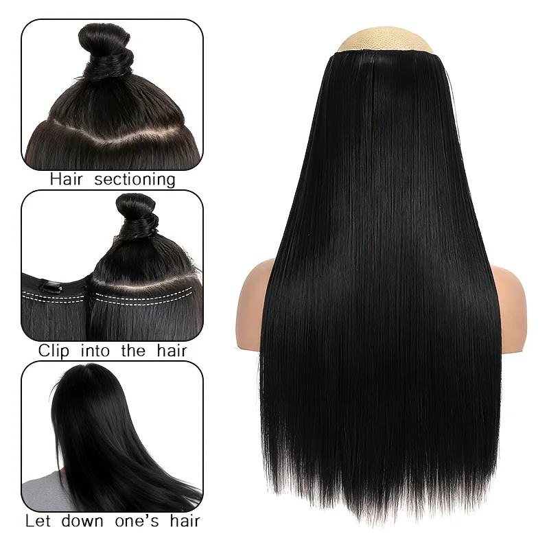 26inch-long-straight-clip-in-one-piece-hair-extension-with-5-clips-3-4-full-head-straight-100-human-hair-clip-in-100g-one-piece
