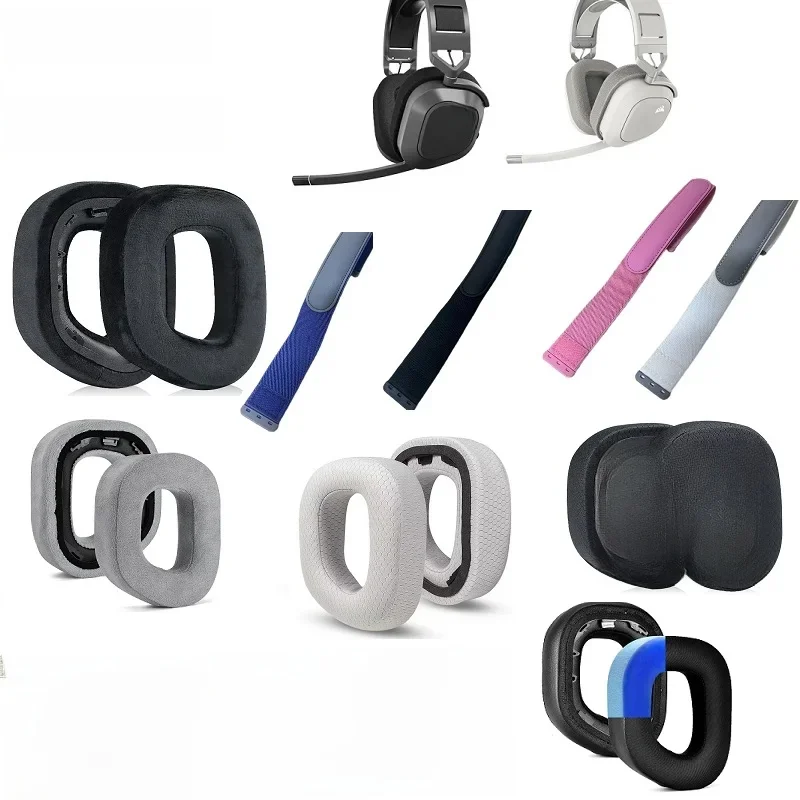 Nauszniki do słuchawek CORSAIR HS80 RGB / HS80 MAX Wymienne nauszniki nauszniki nauszniki nauszniki nauszniki z pałąkiem na głowę — zdjęcie produktu 7