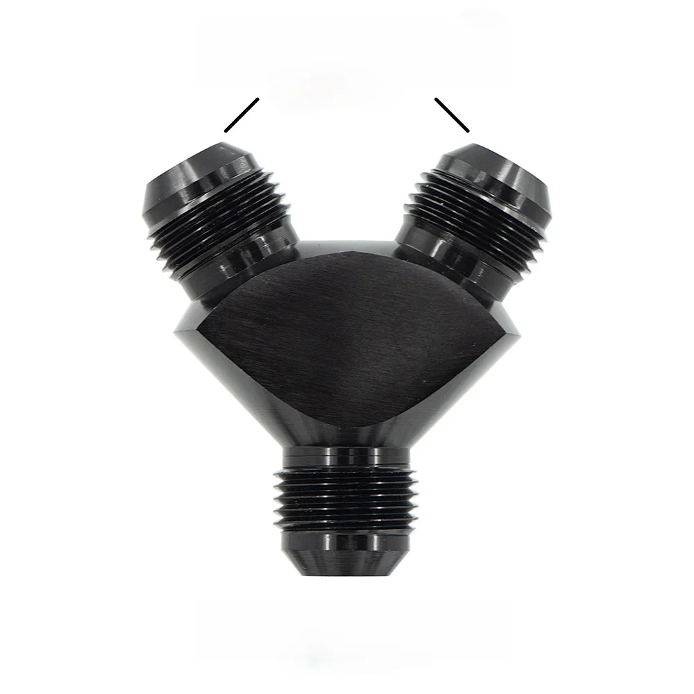Adaptateur universel de bloc en Y en aluminium AN6 AN8 AN10 AN12, raccords, Joint de tuyau d'huile de Type Y noir