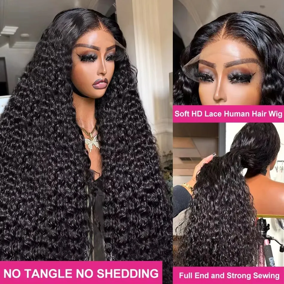 Mossily 30 40 Inches Deep Wave 13x6 Hd Lace Front Human Hair Wig Brazilian Curly Wigs 13x4 Loose Deep Wave Frontal Wig