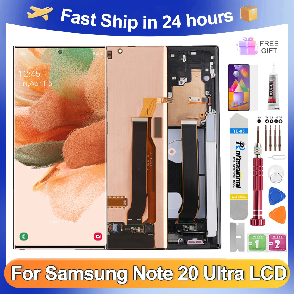 Note 20 Ultra 6.9\'\'For Samsung For Note20U N985 N985F N985U LCD Display Touch Screen Digitizer Assembly Replacement