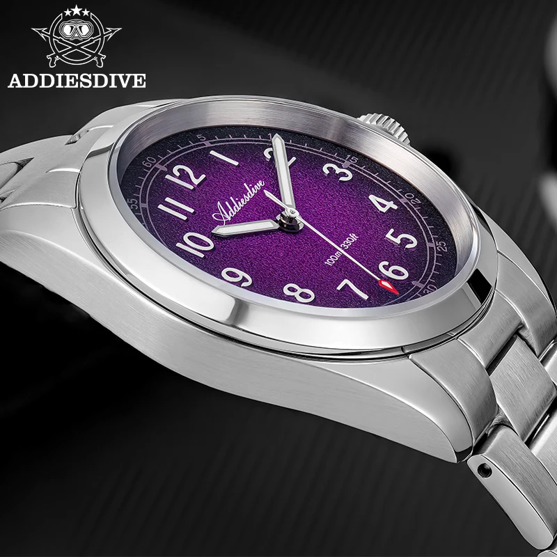 ADDIESDIVE Sapphire Crystal Woman Watch New Luxury 36mm Ladies Quartz Wristwatch Stainless Steel 100m Waterproof Sport Luminous