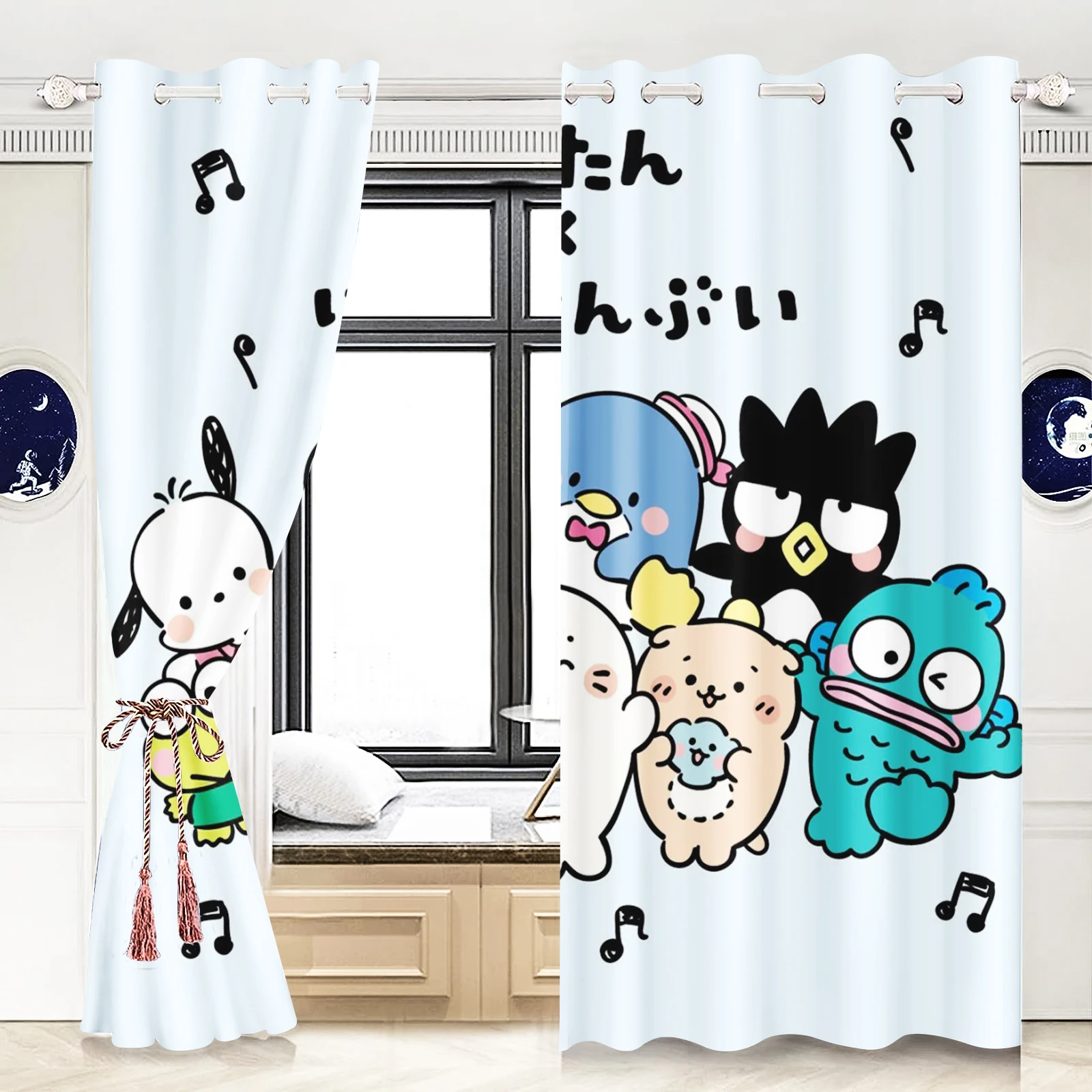 

Sanrio Kero Kero Keroppi домашний декор гостиная спальня плотные шторы перфорированные пылезащитные экраны для балкона рождественские подарки