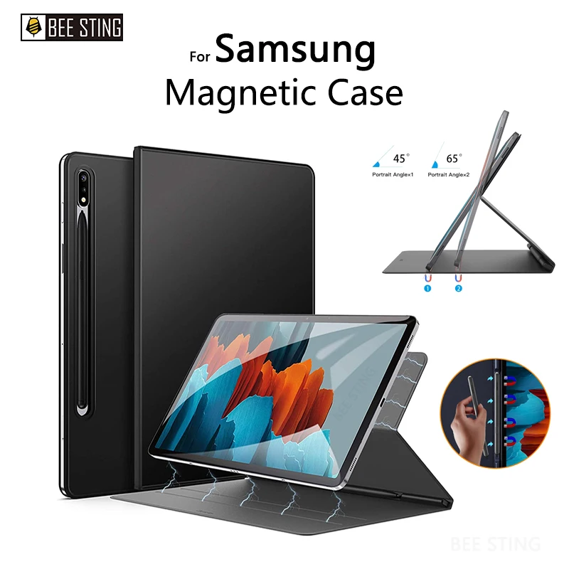 

Tablet Case For Samsung Galaxy Tab S8 Plus Ultra 11 12.4 14.6 2022 Magnetic Stand Cover With Pencil Holder Smart Sleep Wake Up