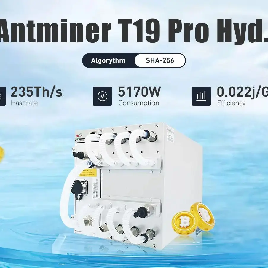 

TT BUY NOW Bitmain Antminer T19 Pro Hyd 235Th - Tested, Shipping Included