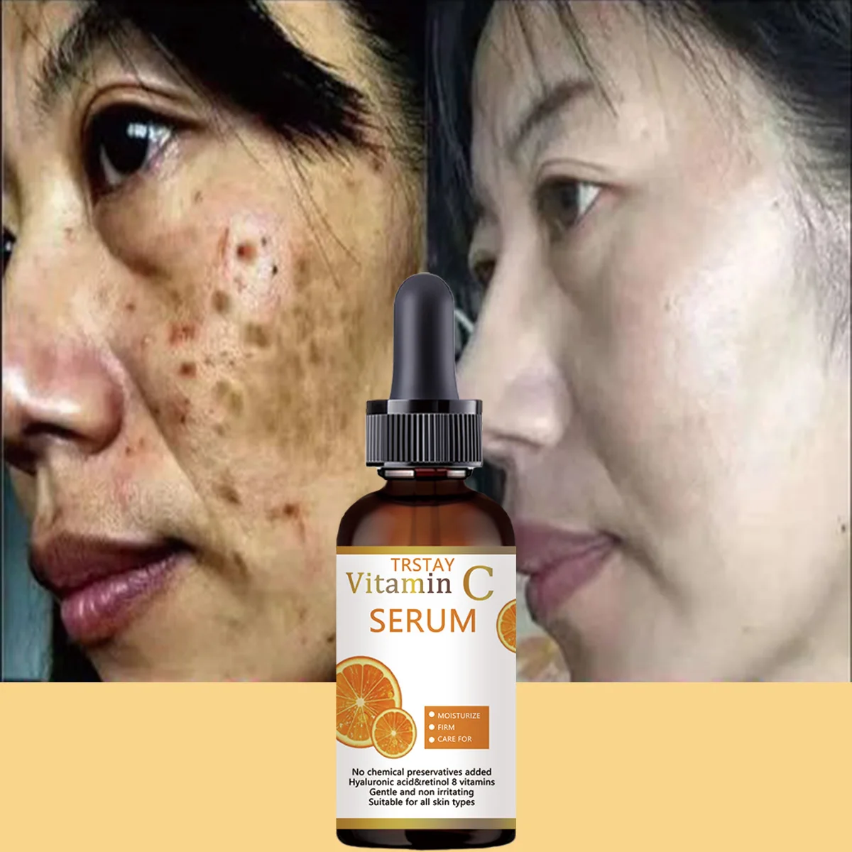 Moisturizing anti aging serum for fine lines and dry lines reduction spot lightening essence liquid nourishes smooth glossy skin - Image 5