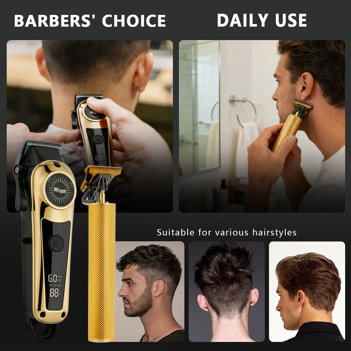 

2pcs Men's Electric HairClipper Set, Single Machine, Razor, Household Electric Hairdresser Set, USB Charging Electric Hairdresser, Household Car Travel Use, Valentine's Day, Father's Day Gift for Men, Birthday Gifts
