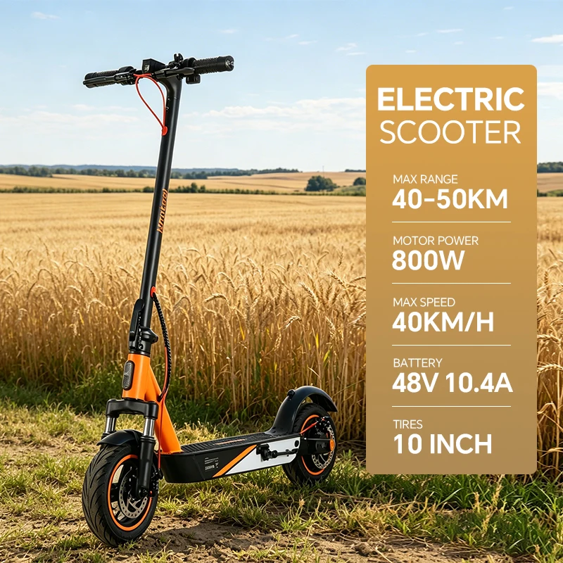 Trottinette électrique adulte Mankeel MK086 48V 800W 10.4Ah tout-terrain, pneus 10 pouces, application intelligente, pliable, 45 km/h